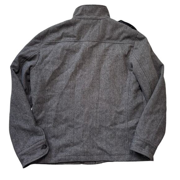 BANANA REPUBLIC Wool Tweed Men's Jacket/blazer/coat, size LG, gray/brown Shacket - Picture 2 of 13